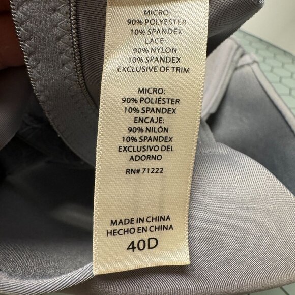 Jessica Simpson Bra 40D Light Blue‎ Underwire Lightly Padded Adjustable Straps - Picture 6 of 6